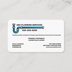Carte De Visite Service de plomberie
