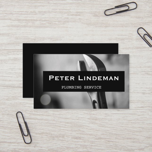 Carte De Visite Service de plomberie (Devant/Arrière en situation)