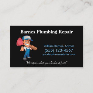 Carte De Visite Service de plomberie professionnel Guy Plunger
