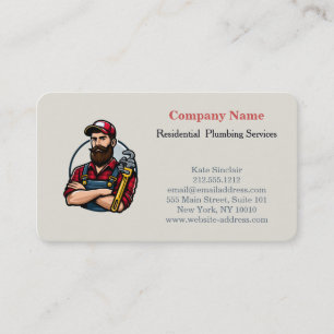 Carte De Visite Service de plomberie professionnel moderne