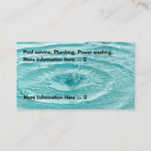 Carte De Visite Service de pool de pompage