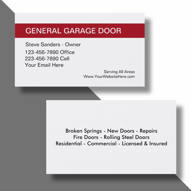 Carte De Visite Service de porte de garage (Créateur téléchargé)