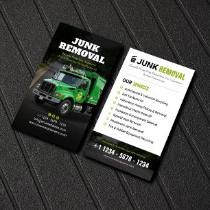 Carte De Visite Service de recyclage, Enlèvement de déchets, Servi