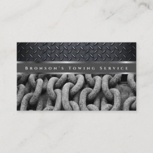 Carte De Visite Service de remorquage automatique en acier gris pr