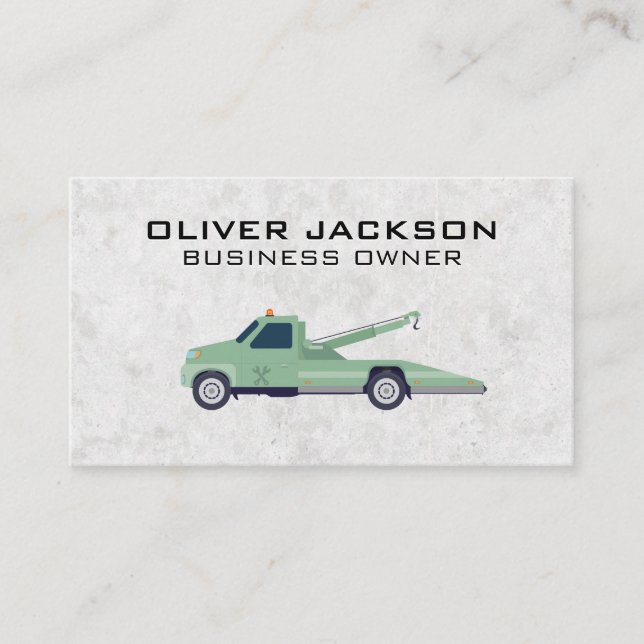 Carte De Visite Service de remorquage de camions | Construction (Devant)