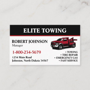 Carte De Visite Service de remorquage professionnel