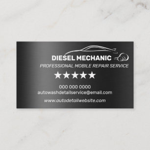 Carte De Visite Service de réparation automobile diesel mécanique 