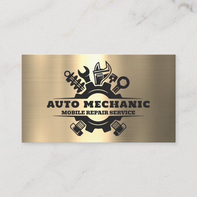 Carte De Visite Service de réparation automobile mécanique automat (Devant)