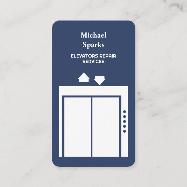 Carte De Visite Service de réparation d'ascenseur (Devant)
