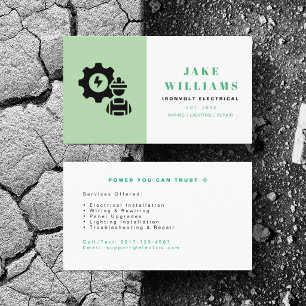 Carte De Visite Service de réparation de puissance électricien per