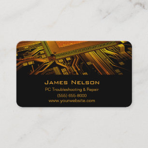 Carte De Visite Service de réparation de technicien informatique p