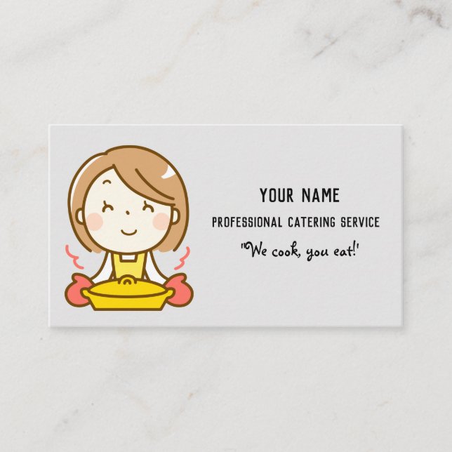 Carte De Visite Service de restauration professionnel Cuisine fine (Devant)