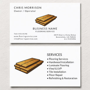 Carte De Visite Service de revêtement de sol 