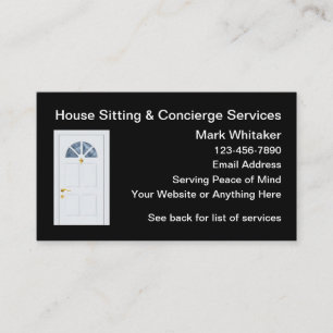 Carte De Visite Service De Surveillance À La Maison Et À La Maison