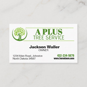 Carte De Visite Service de taille d'arbres professionnel   Arboris