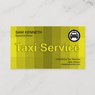 Carte De Visite Service de taxi à effet de verre arc-en-ciel jaun