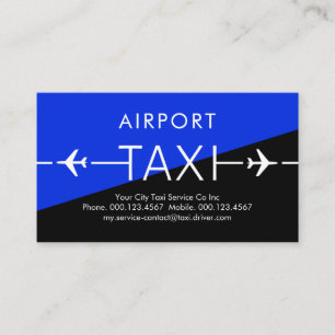 Carte De Visite Service de taxi avion piste de cab