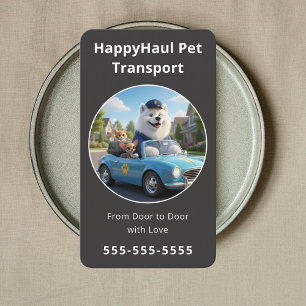 Carte De Visite Service de taxi pour animaux de compagnie professi
