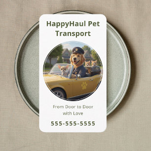 Carte De Visite Service de taxi pour animaux de confiance