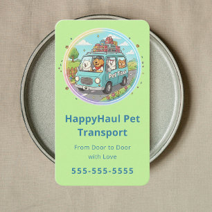 Carte De Visite Service de taxi pour animaux moderne Concierge de