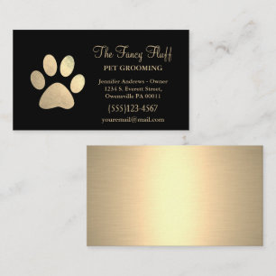 Carte De Visite Service de toilettage de chiens de chiens d'huile 