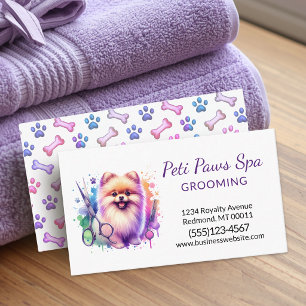 Carte De Visite Service de toilettage de chiens mignons