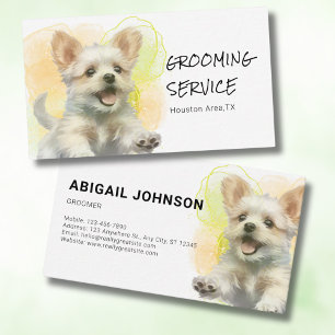 Carte De Visite Service de toilettage pour animaux de compagnie -