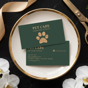 Carte De Visite Service de toilettage pour animaux de compagnie à