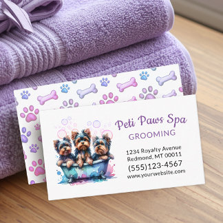 Carte De Visite Service de toilettage pour chien mignon Toiletteur