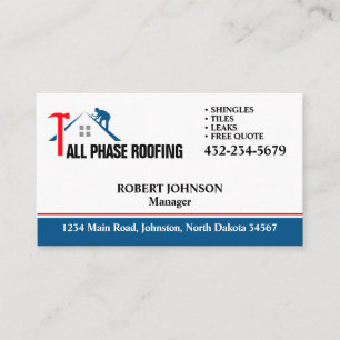 Carte De Visite Service de toiture professionnel
