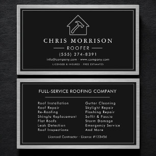Carte De Visite Service de Toiture Toiturier Maison Marteau Profes