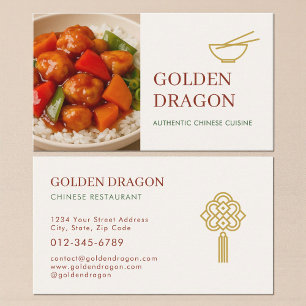 Carte De Visite Service de traiteur de restaurant chinois Photo