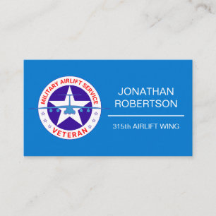 Carte De Visite Service de transport aérien militaire Personnalisa