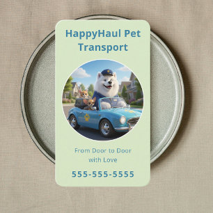 Carte De Visite Service de transport d'animaux de luxe pour animau