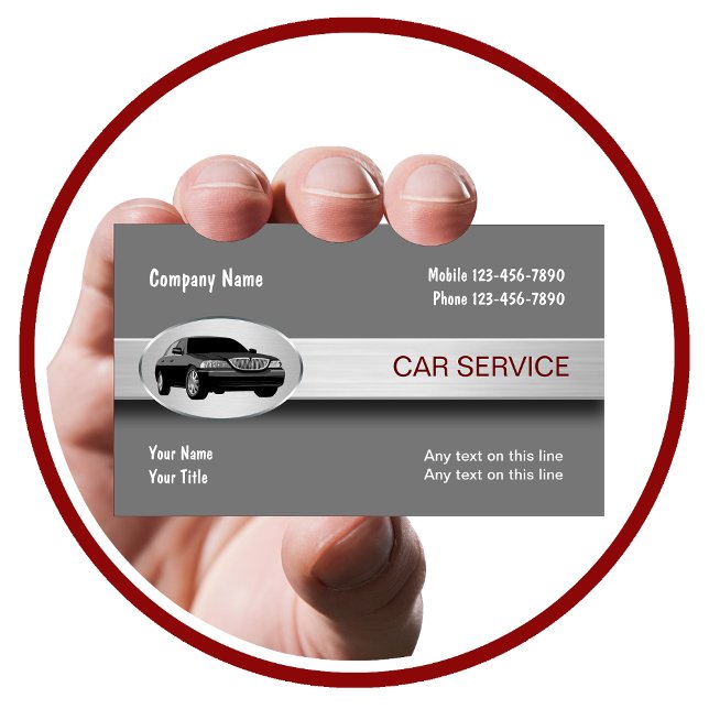 Carte De Visite Service De Voiture De Luxe Classique Taxi (Créateur téléchargé)