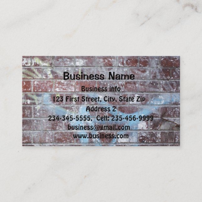 Carte De Visite Service d'élimination des graffitis Lavage de pres (Devant)