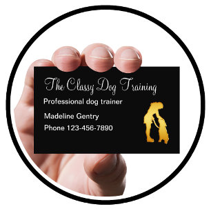 Carte De Visite Service d'entraînement de chien classique