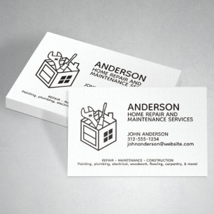 Carte De Visite Service d'entretien de réparation résidentielle mo