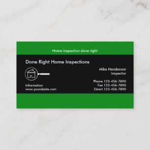 Carte De Visite Service d'inspection à domicile