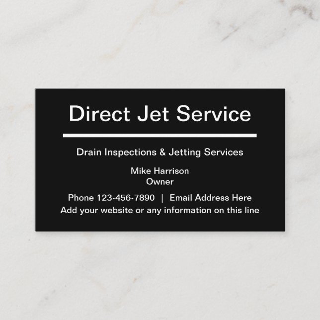 Carte De Visite Service D'Inspection Et De Jetage Des Déchets (Devant)