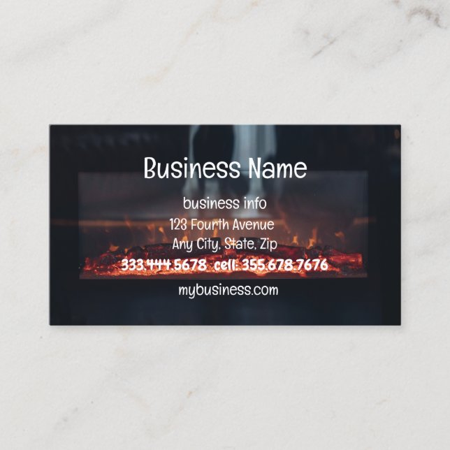 Carte De Visite Service d'installation de cheminée personnalisé (Devant)
