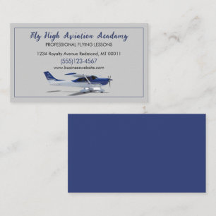 Carte De Visite Service d'instructeur d'aviation de vol d'avion