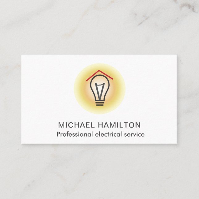 Carte De Visite Service électrique pour ampoules professionnelles (Devant)