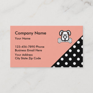 Carte De Visite Service élégant d'animal familier