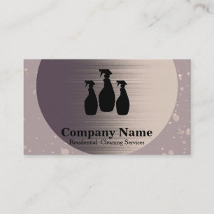 Carte De Visite Service Élégant de nettoyage Parties scintillant B
