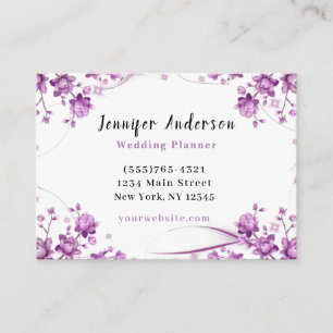 Carte De Visite Service élégant de planification d'événements Mari