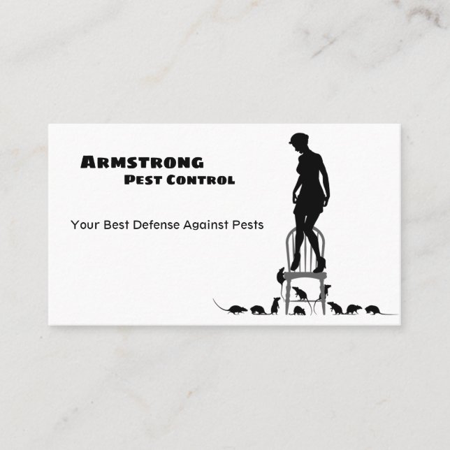 Carte De Visite Service Exterminateur de lutte antiparasitaire (Devant)