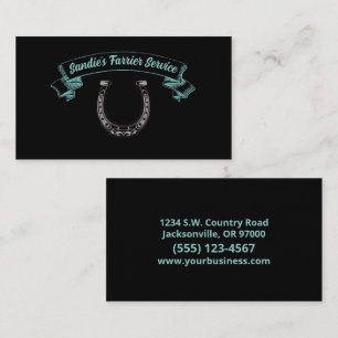 Carte De Visite Service Farrier Horseshoe