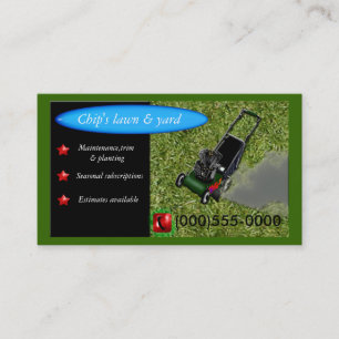 Carte De Visite service lawnmowing