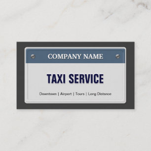 Carte De Visite Service Limo & Taxi - Plaque Cool